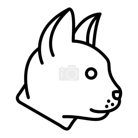 Cat Vector Icon, Lineal style icon, from Animal Head icons collection, isolated on white Background.