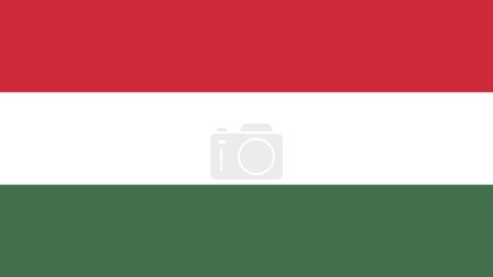 Illustration for National Flag of Hungary: Official Colors, Proportions, and Flat Vector Illustration (EPS10) - Royalty Free Image