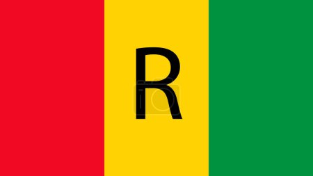 Bandera Nacional de Ruanda: Colores y proporciones oficiales - EPS10 Vector illustration