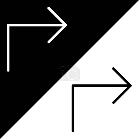 Up right arrow Vector Icon, Lineal style icon, from Arrows Chevrons and Directions icons collection, isolated on Black and white Background.