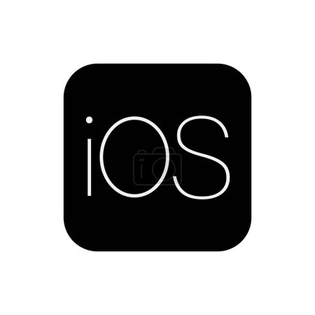 Apples iOS operating system. iOS logo isolated background for your design.