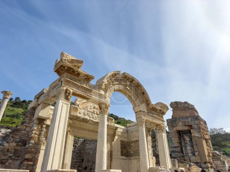 The Library of Celsus, Ephesus, Turkey , Ruins of ancient site Efes in Izmir, Turkey. Unesco heritage. Antique Greek culture and architecture. 