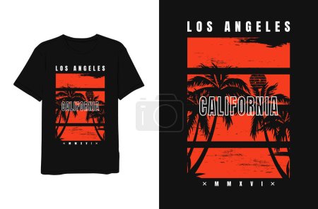 Illustration for Lost angels california mm xvi, lettering red minimalist modern simple style - Royalty Free Image