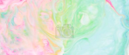 Abstract Colorful Fluid Art Background on Liquid Surface