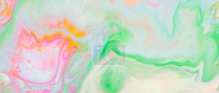 Soft Pastel Fluid Art Abstract with Swirling Multicolored Shapes