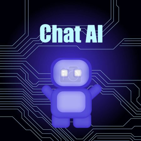 Téléchargez les illustrations : Chatbot, l'utilisation et le chat intelligence artificielle chat bot développé par la société de technologie. Chat numérique bot, application robot, concept d'assistant de conversation. Optimiser les modèles linguistiques pour le dialogue. - en licence libre de droit