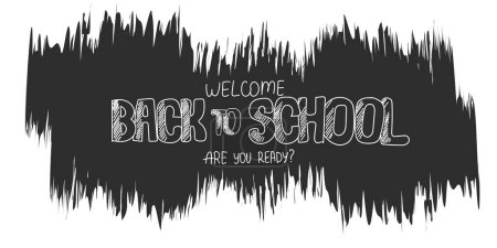 Illustration for Back to School Doodle Banner. Can be used for creating banners or headers for educational websites or blogs, Creating educational materials, designing invitations or flyers. - Royalty Free Image