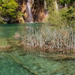 Turquoise lake in Plitvice national park - Croatia.