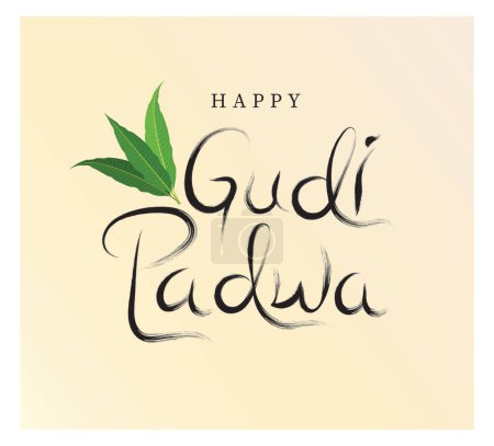 Téléchargez les illustrations : Illustration de Gudi Padwa (Nouvel An lunaire) célébration de l'Inde - en licence libre de droit