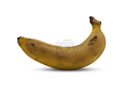 Ripe bananas, bruised, dark and dull like darkness penis skin isolated on white background with clipping path
