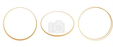 Téléchargez les photos : Gold frame with transparent background. For invitations, postcards, greetings, photos, for your design - en image libre de droit