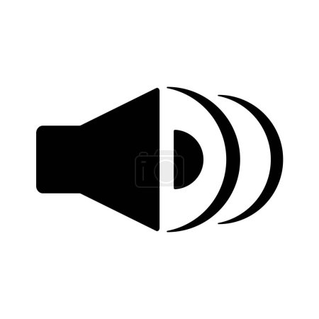 Illustration for An icon, a pictogram, an icon to denote a sound. Use for web, for stories, website, as a logo or mockup, to represent the power of sound. - Royalty Free Image