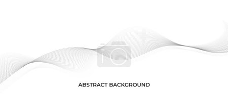 Ilustración de Fondo moderno abstracto de líneas de cromo gris, papel pintado tecnológico, creará el efecto de ilusión óptica y complementará con éxito su diseño - Imagen libre de derechos