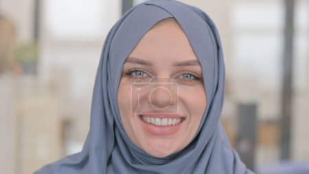 Close up of Smiling Arab Woman Face