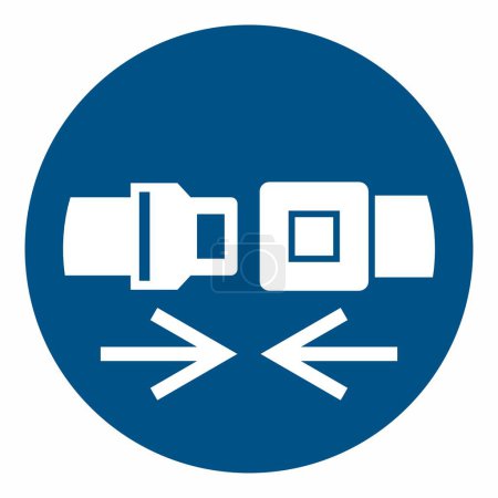 ISO 7010 Registered safety signs - Mandatory - Wear safety belts