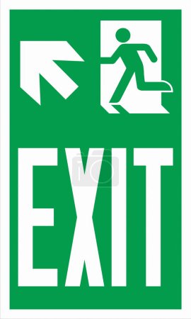 Emergency Escape Evacuation Sign Marking ISO Standard Final Exit Down Left