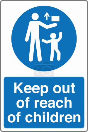 Safety Mandatory Sign Marking Label Standards Keep out of reach of children