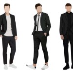 Set of businessmen on a white background in business suits in a flat style. set of vector illustrations of stylish and fashionable men isolated
