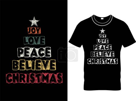 Téléchargez les photos : Joy Love Peace Believe Christmas T-shirt Design, Typographie T-shirt de Noël Dsign, Cadeau pour chemise familiale, Chemise de Noël, Chemise de joie de Noël, Joyeux Noël chemises familiales, Chemises de Noël assorties - en image libre de droit