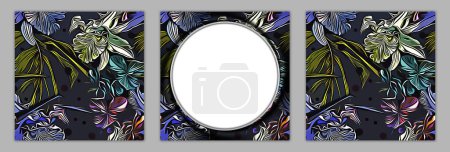 Photo for Textile and wallpaper patterns. A printable digital illustration work. Floral Print designs. - Royalty Free Image