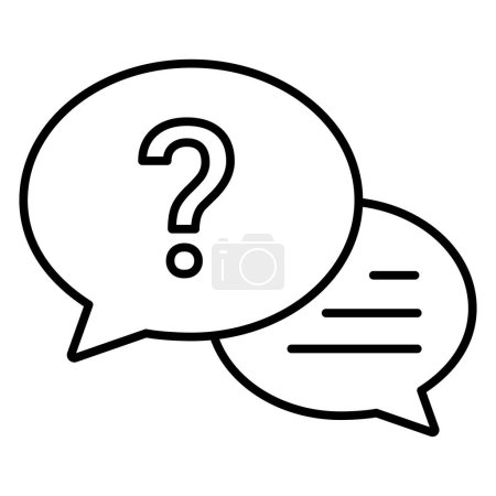 Icône Questions et réponses (Q & R) : Partage interactif des connaissances et résolution de problèmes Symbole