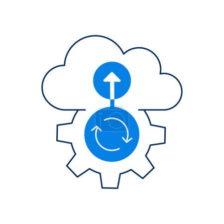 Real-Time Data Synchronization Vector Icon. real-time synchronization, instant data updates, simultaneous changes, live data synchronization, real-time collaboration, data consistency, instant data sharing.