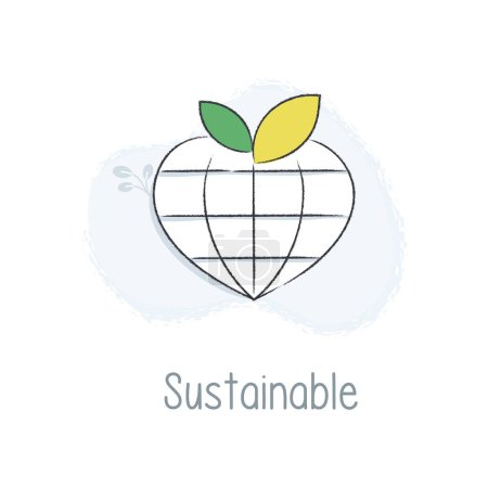 Illustration for Shine a light on sustainability with this icon. Perfect for symbolizing eco-friendly practices, conservation, and responsible production. - Royalty Free Image