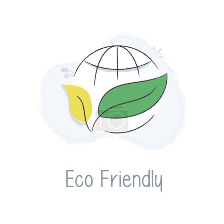 Illustration for Champion eco-friendliness with this icon. Ideal for representing environmental responsibility, green initiatives, and sustainability. - Royalty Free Image