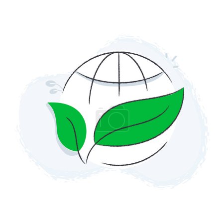 Téléchargez les illustrations : Champion de l'éco-respect avec cette icône. Idéal pour représenter la responsabilité environnementale, les initiatives vertes et la durabilité. - en licence libre de droit