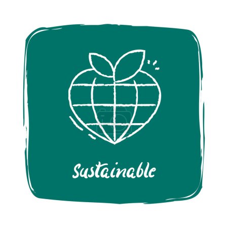 Ilustración de Adopte la sostenibilidad con este icono de prácticas sostenibles. Representación de opciones ecológicas, este gráfico significa productos y empresas comprometidos con la responsabilidad ambiental. - Imagen libre de derechos