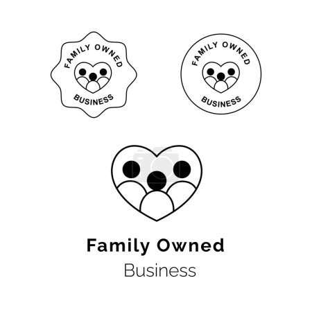 Illustration for Honor the tradition of family-owned businesses with this emblematic icon. It signifies a legacy of dedication and personal touch. Perfect for showcasing your family's entrepreneurial journey or supporting local enterprises. - Royalty Free Image