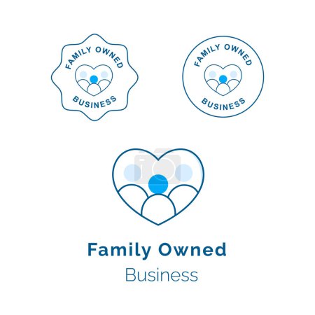 Illustration for Honor the tradition of family-owned businesses with this emblematic icon. It signifies a legacy of dedication and personal touch. Perfect for showcasing your family's entrepreneurial journey or supporting local enterprises. - Royalty Free Image