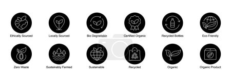 Ilustración de Iconos de Desarrollo Sostenible. Encontrar iconos del desarrollo sostenible para proyectos y empresas comprometidos con el progreso social, económico y medioambiental. - Imagen libre de derechos