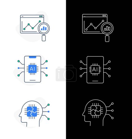 Data Leveraging Icons. Unleash the Power of Your Information. Smart Icons for Performance, Data Leverage, and Behavior Change. Vector Editable Stroke and Colors. 