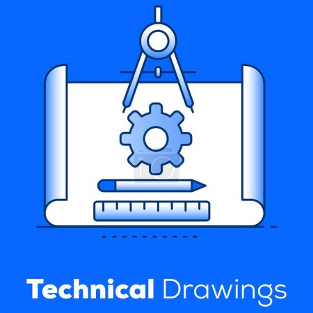 Technische Zeichnungen & Diagramme. Erschließen Sie Feinmechanik mit detaillierten technischen Zeichnungen und Diagrammen, die für Fertigungs-, Konstruktions- und Engineeringprojekte unverzichtbar sind.