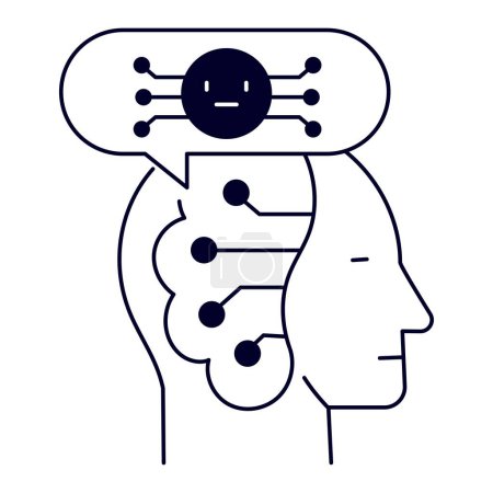 Illustration for Intent Recognition Icon. Mind Reader: Advanced Intent Recognition for Seamless Interaction. Intent recognition, enabling seamless interaction and intuitive experiences. - Royalty Free Image