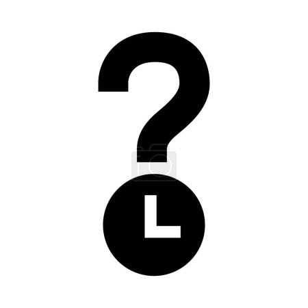 Timing Inquiry: When Icon. Question timing with this 'when' icon, perfect for illustrating inquiries and scheduling.