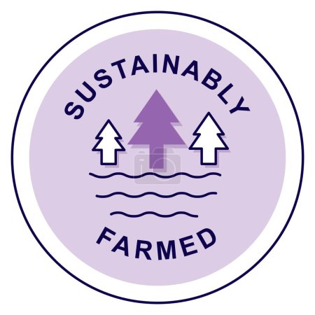 Earth-Conscious Creation: Sustainably Made. Vector Badge Icon.