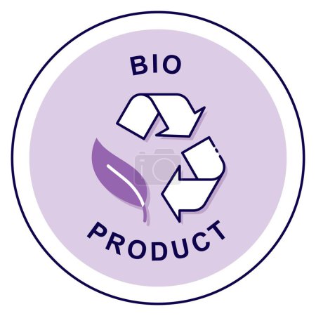 Nature's Best: Bio Product. Vector Badge Icon.
