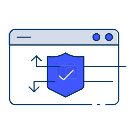Illustration for Ensure application security with the app sec testing icon, conducting rigorous assessments and evaluations to identify and remediate vulnerabilities. - Royalty Free Image
