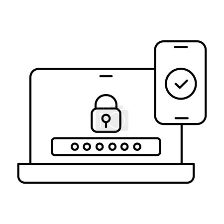 Enhance authentication security with the MFA icon, implementing multiple verification factors to ensure secure access and prevent unauthorized account access.