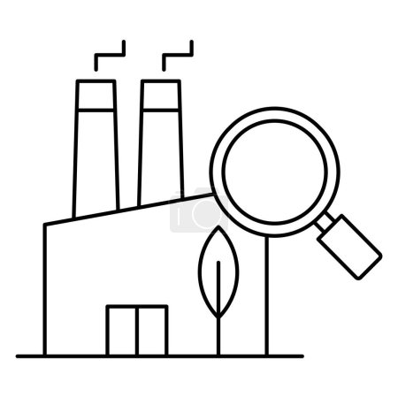 Illustration for Pollution Analysis Icon. Assessing Environmental Contamination and Impact. - Royalty Free Image