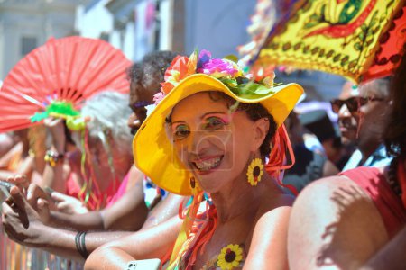 Rio de Janeiro/Brazil - 02.11.2024: Carnival in Rio de Janeiro, Brazil - Bloco Cordao do Boitata this Sunday (11), in the center of Rio de Janeiro. The group livened up Rio's carnival with traditional and original songs.