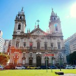RIO DE JANEIRO, BRAZIL - candelaria church in Rio de Janeiro on a sunny day. 23 January, 2024.