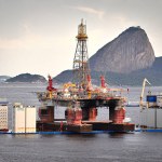  Oil platform in Guanabara Bay in Rio de Janeiro, Brazil - RIO DE JANEIRO, BRAZIL - 22 January, 2024. 