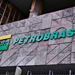Facade of the EDISE building of Petrobras Company. Logo of Petrobras oil company - RIO DE JANEIRO, BRAZIL - 23 January, 2024.