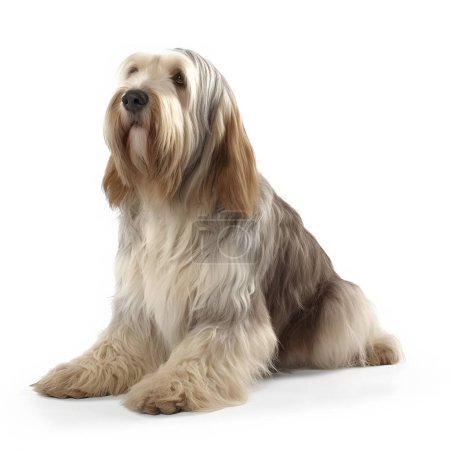 Téléchargez les photos : Grand _ Basset _ Griffon _ Venden chien de race isolé sur fond blanc - en image libre de droit