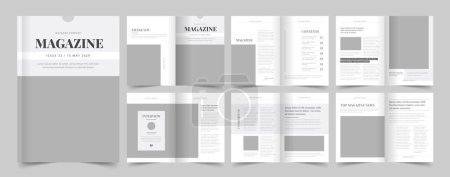 Illustration for Black and White Magazine Template - Royalty Free Image