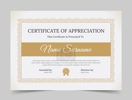 Photo for Certificate of appreciation, award diploma design template, Certificate vector template - Royalty Free Image