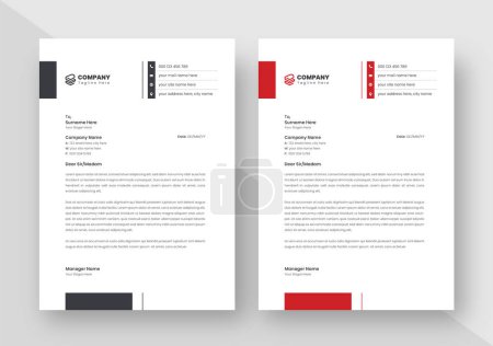 Photo for Modern Business Letterhead Template, Business letterhead design, Professional Letterhead - Royalty Free Image